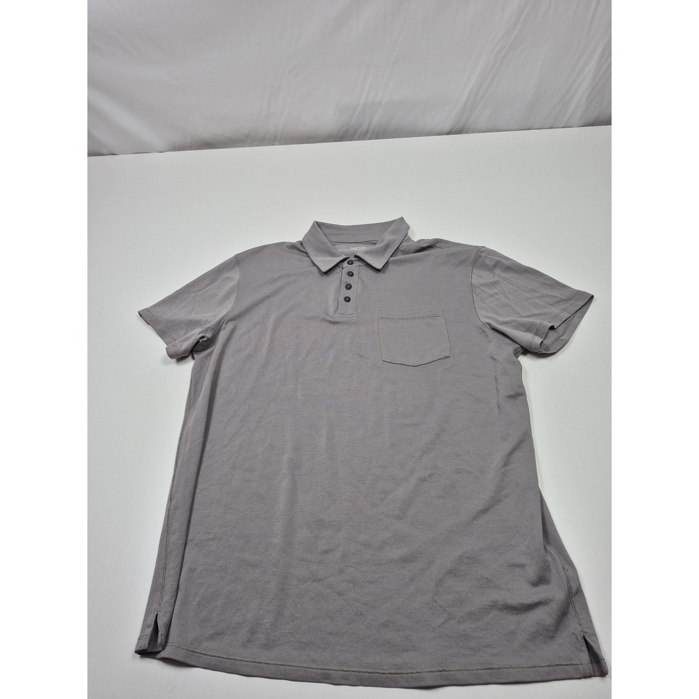 Proof Huckberry Polo Shirt Mens Large Gray 72-Hour Merino Wool Knit Pocket